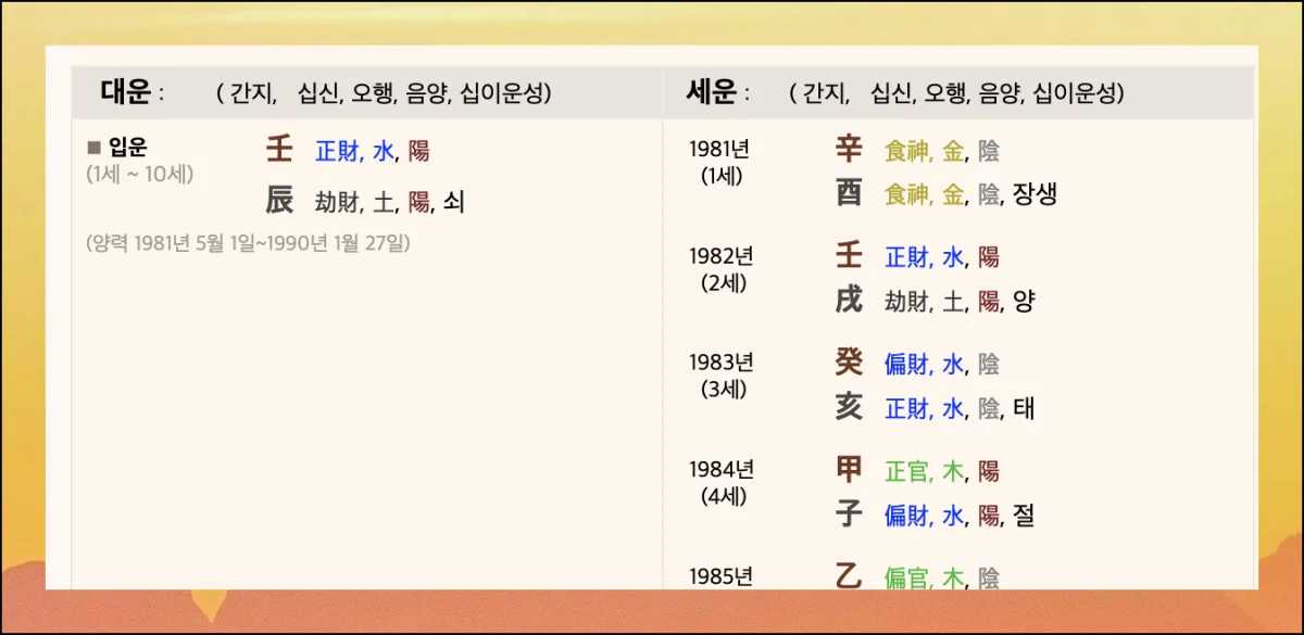 (5) 운의 흐름 읽어보기