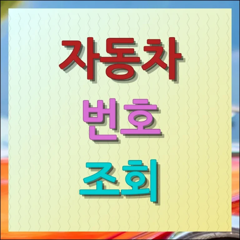 자동차 번호 조회