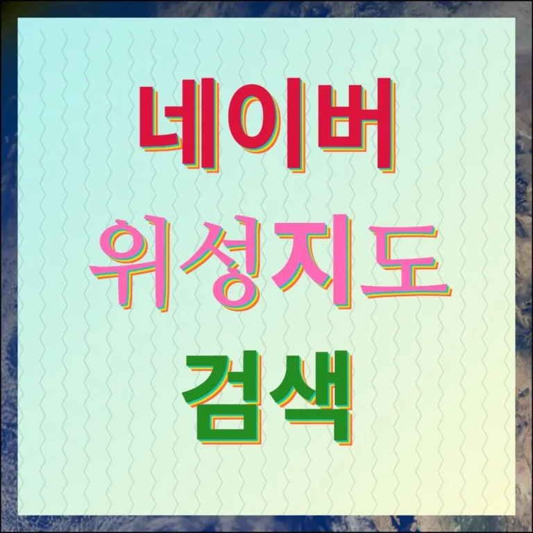 네이버 위성지도 검색 기능 활용하기