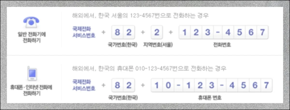 (4) 해외에서 한국으로 거는법