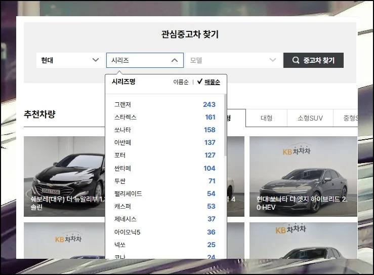 (3) 나에게 맞는 차종 고르기