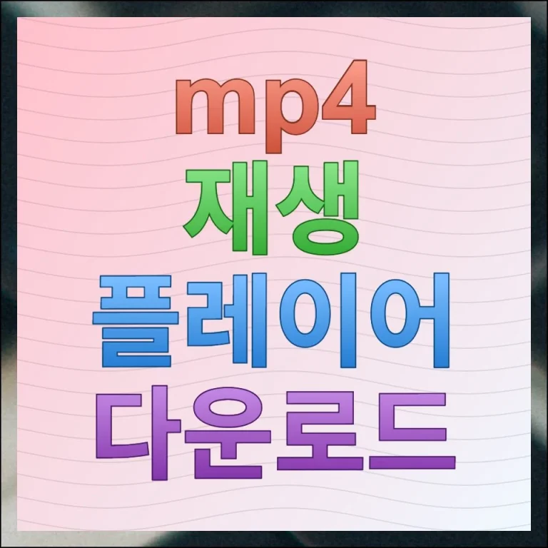 mp4 재생 플레이어 다운로드