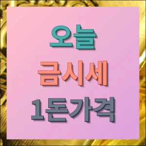 오늘 금시세 1돈가격 바로 확인